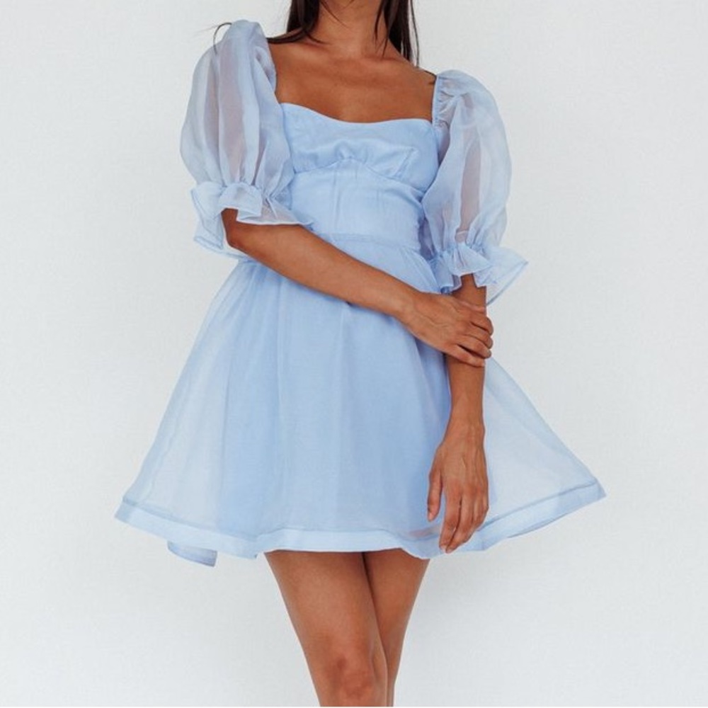 Puff Sleeve Mini Dress